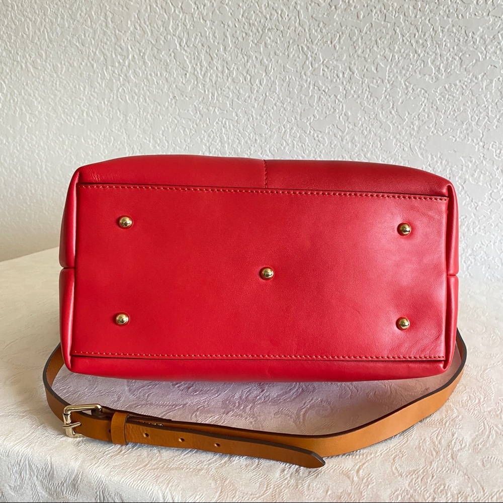 Dooney & Bourke large City Dawson Satchel, Red - Picture 5 of 11